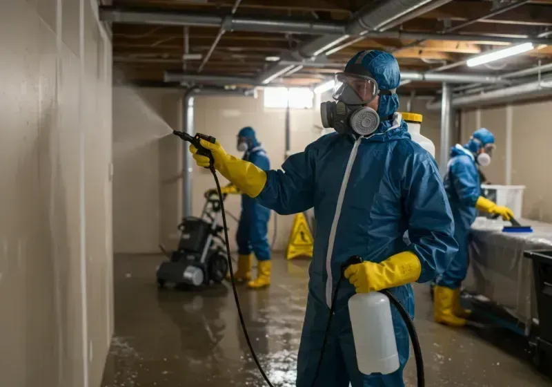 Basement Sanitization and Antimicrobial Treatment process in Clear Lake, SD