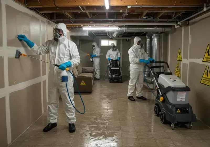 Basement Moisture Removal and Structural Drying process in Clear Lake, SD